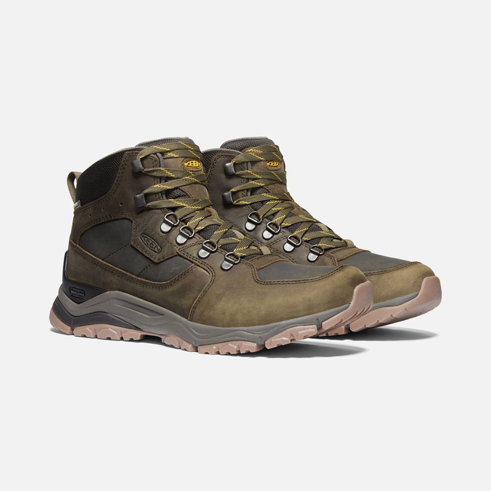 Keen Laarzen Heren Olijfgroen - Innate Leern Waterproof - 35981-JANC